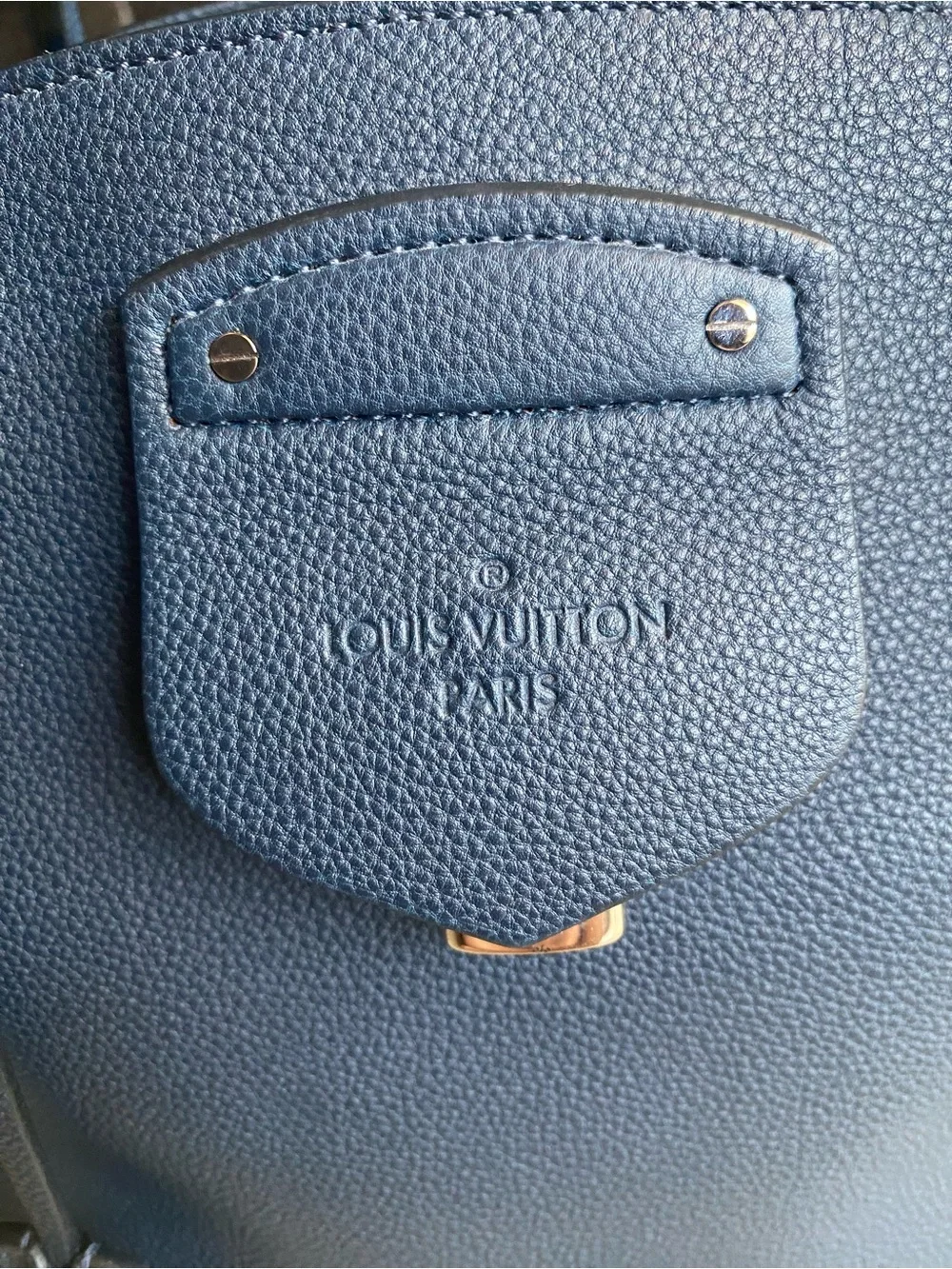 Louis Vuitton Custom Milaris Blue and Yellow Calfskin Top Handle Bag